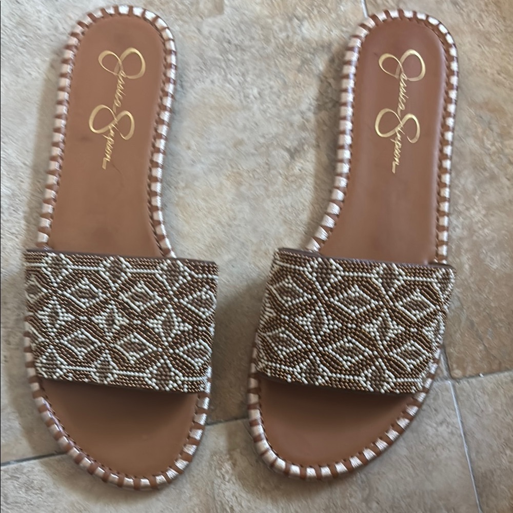 Jessica Simpson Brown Sandals with Elegant Detailing